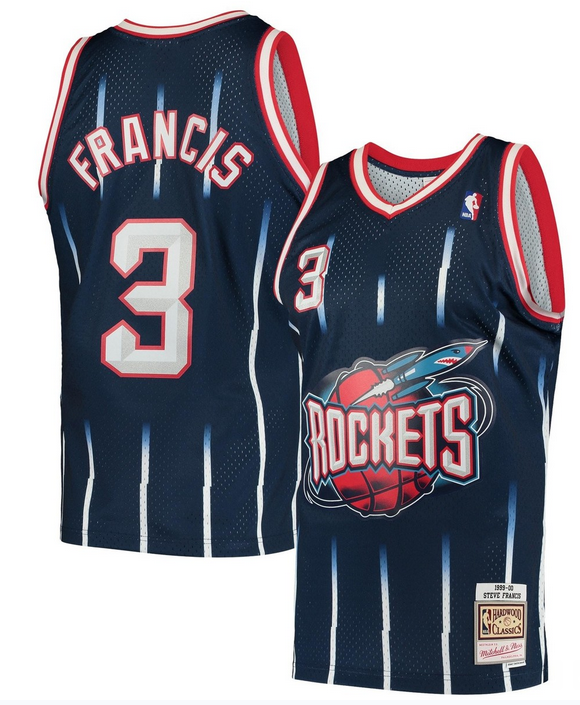 Men 2025 NBA Houston Rockets #3 Francis blue jersey-0